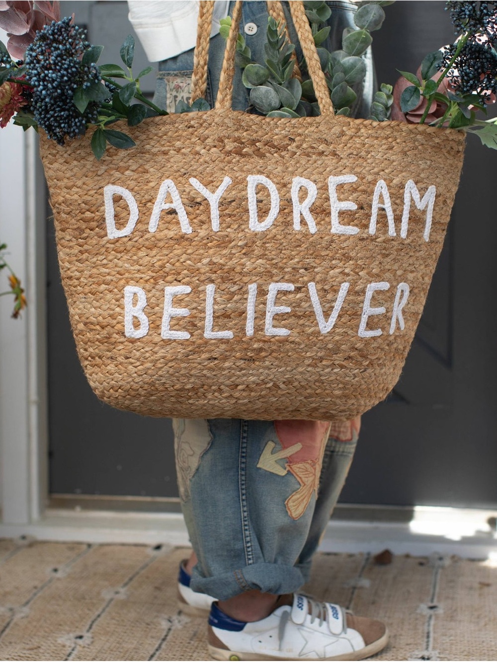 Sugarboo & Co. • Daydream Believer Jute Tote Bag